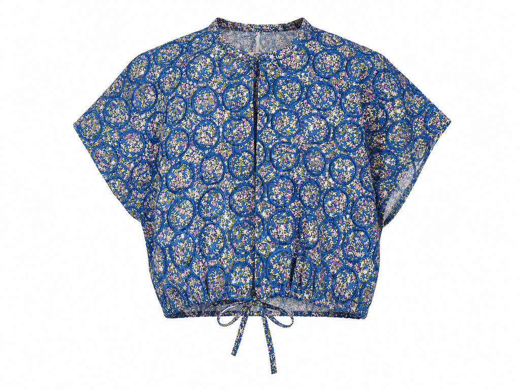 Blue Short Sleeve Top